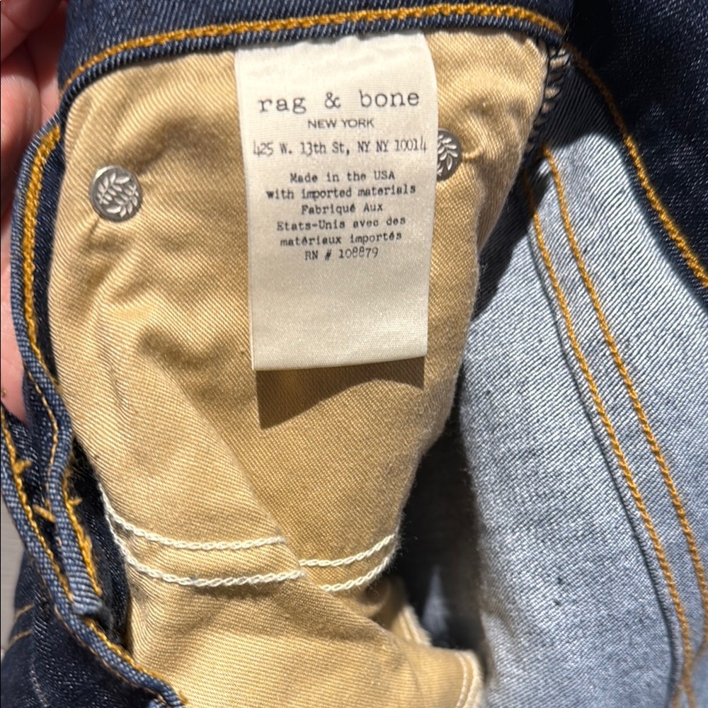 Dark Blue Rag&Bone Jeans - Picture 5 of 13